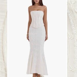 NWT House of CB Veronica/ Dakota corset and maxi skirt set